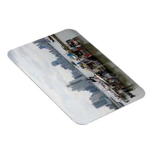 Panama City Skyline mit Fischerbooten Magnet (Rechte Seite)