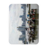 Panama City Skyline mit Fischerbooten Magnet (Vertikal)