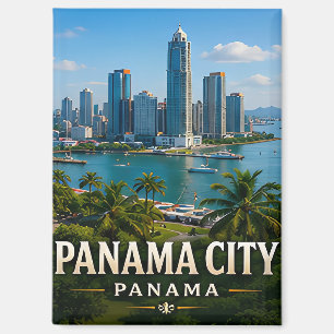 Panama City Skyline und Kanal Wunder Magnet
