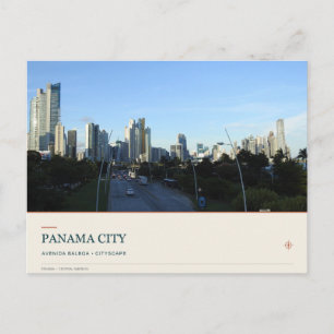 Panama City Skyline von der Avenida Balboa Postkarte
