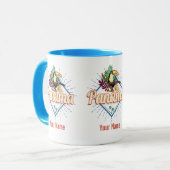 Panama City Toucan Retro Palmen Vintag Tasse (Vorderseite Links)