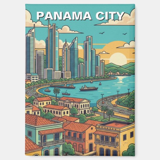 Panama City Travel Magnet (Vorderseite)