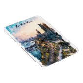 Panama City Watercolor Skyline Magnet (Rechte Seite)