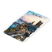 Panama City Watercolor Skyline Magnet (Linke Seite)