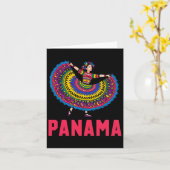 Panama Dancing Culture Folklore Tradition Panama Karte (Gelbe Blume)