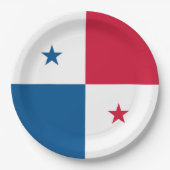 Panama-Flagge Pappteller (Vorderseite)