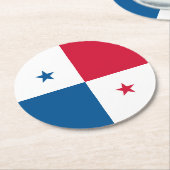 Panama-Flagge Runder Pappuntersetzer (Angewinkelt)