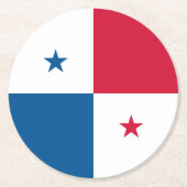 Panama-Flagge Runder Pappuntersetzer (Vorderseite)