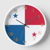 Panama-Flagge Uhr (Vorderseite)