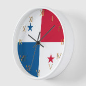 Panama-Flagge Uhr (Winkel)