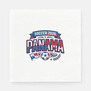 Panama Fußball 2026 Fußball Fett Landestypografie Serviette