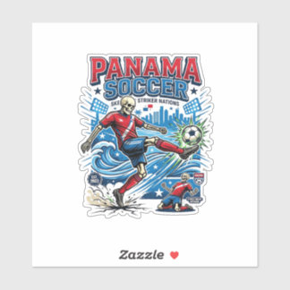 Panama Fußball Skelett Stürmer Nationen Poster Sti Aufkleber