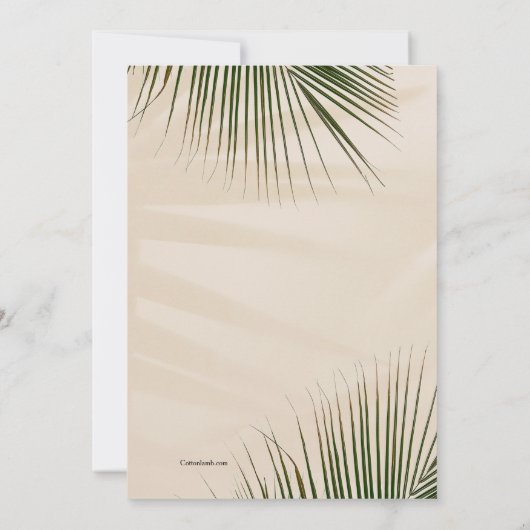 Panama Hat und Cigar Einladung (Rückseite)