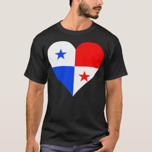 Panama Heart Panamanian Flag Panamanian Pride Pana T-Shirt