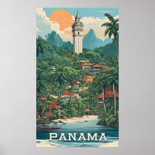 Panama Illustration Poster (Vorne)