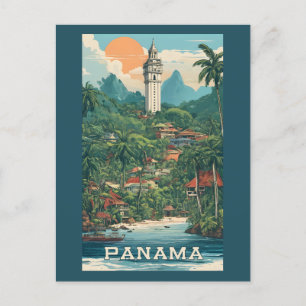 Panama Illustration Postkarte