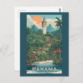 Panama Illustration Postkarte (Vorne/Hinten)