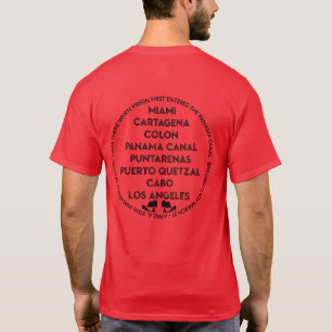 Panama-Kanal Erste Rückkehr Schwarz Logo T-Shirt