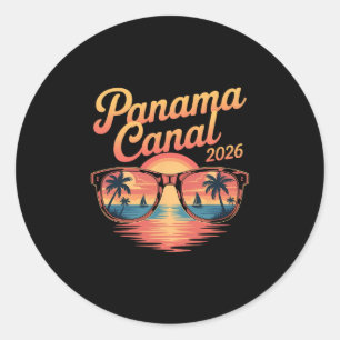 Panama-Kanal-Kreuzfahrt 2026 Familienreise Freunde Runder Aufkleber