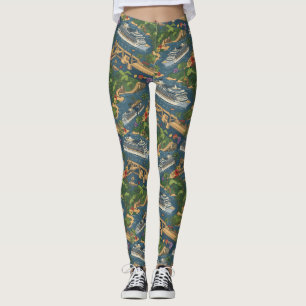 Panama-Kanal-Kreuzfahrt Tropical Passage Design Leggings