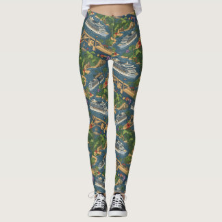 Panama-Kanal-Kreuzfahrt Tropical Passage Design Leggings