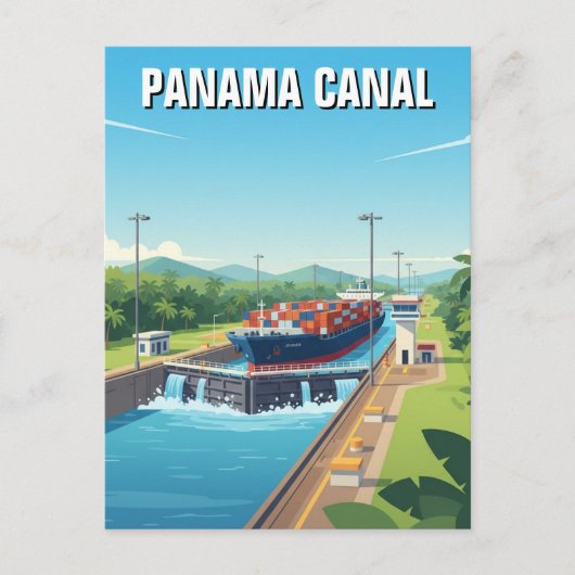Panama-Kanal-Reise Postkarte (Vorderseite)