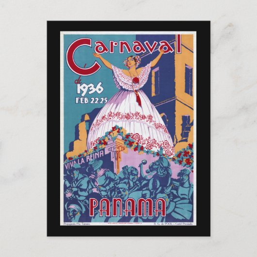 Panama Karneval Postkarte (Vorderseite)
