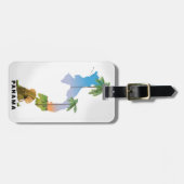 Panama Karte Illustriertes Reiseplakat drucken. Gepäckanhänger (Vorderseite horizontal)