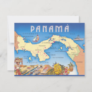 Panama-Karte Postkarte