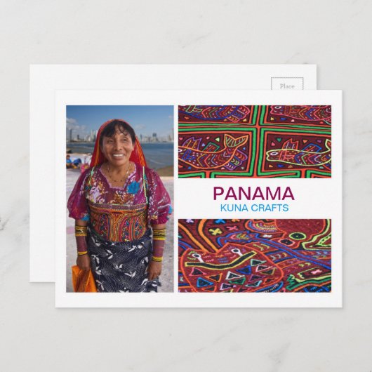Panama Kuna Kunfts Postkarte (Vorne/Hinten)