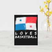 Panama Lieben Basketball Karte (Gelbe Blume)