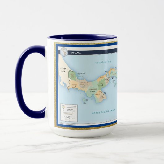 Panama Map Benutzerdefinierte Tasse (Links)