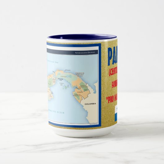 Panama Map Benutzerdefinierte Tasse (Zentrum)