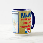 Panama Map Benutzerdefinierte Tasse (VorderseiteRechts)