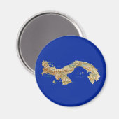 Panama Map Magnet (Vorderseite/Rückseite)