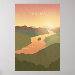 Panama-Minimal-Reiseposter Poster