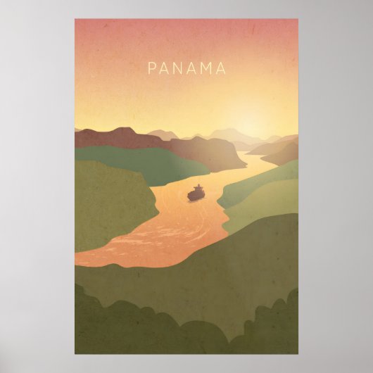 Panama-Minimal-Reiseposter Poster (Vorne)