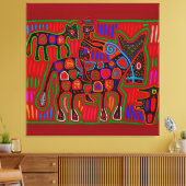 Panama Mola - Rettet einen Pferdeschlitten Leinwanddruck (Insitu (Wohnzimmer))