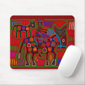 Panama Mola - Rettet einen Pferdeschlitten Mousepad (Mit Mouse)
