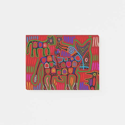 Panama Mola - Rettet einen Pferdeschlitten Post-it Klebezettel (Vorderseite)