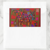 Panama Mola - Rettet einen Pferdeschlitten Rechteckiger Aufkleber (Tasche)