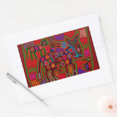 Panama Mola - Rettet einen Pferdeschlitten Rechteckiger Aufkleber (Umschlag)