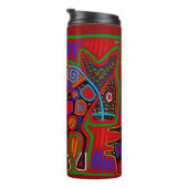 Panama Mola - Rettet einen Pferdeschlitten Thermosbecher (Nach rechts gedreht)