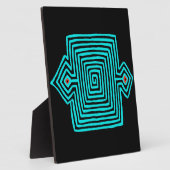 Panama Mola Tortoise - Blau Schwarz Fotoplatte (Seite)