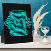 Panama Mola Tortoise - Blau Schwarz Fotoplatte (Seite)