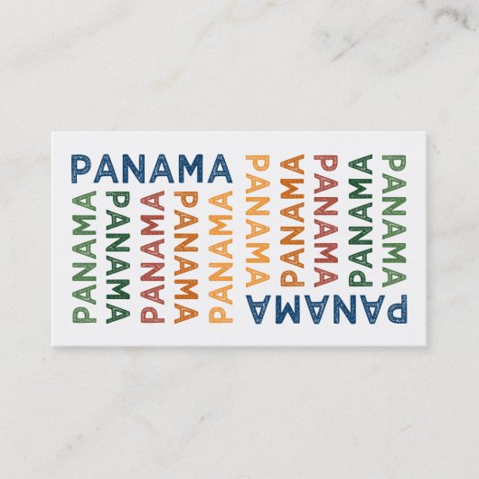 Panama Niedlich farbenfroh Visitenkarte (Vorderseite)