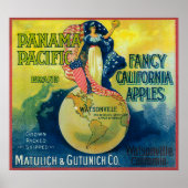 Panama Pacific Apple Crate Label Poster (Vorne)