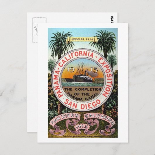 Panama Pacific Expo 1915 Vintag Postkarte (Vorne/Hinten)
