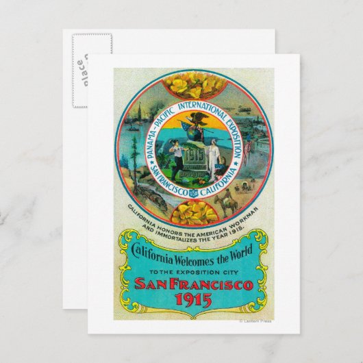 Panama Pacific International Expo 2 Postkarte (Vorne/Hinten)