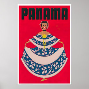Panama-Reiseposter Südamerika-Kunst Fluglinie Poster